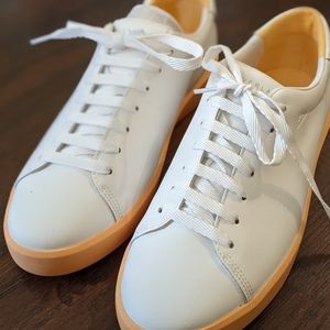 Everlane ReLeather Tennis Shoes white/yellow
